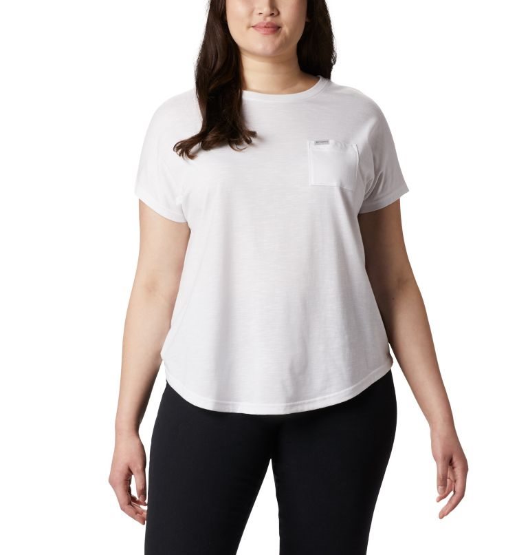 Women\'s Columbia Cades Cape T Shirts White | Plus Size CA-M1356